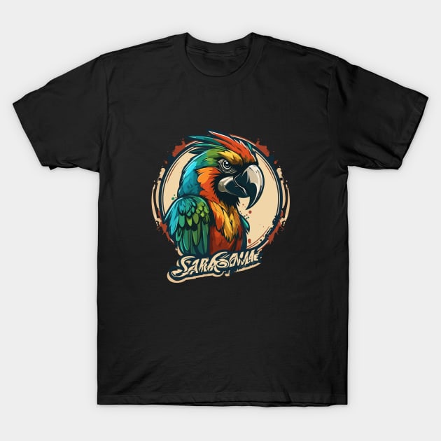 Graffiti Paint Parrot Bird Creative T-Shirt by Cubebox